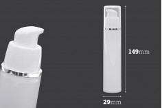 Plastik beyaz airless krem şişesi 50 ml