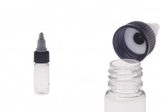 Elektronik sigara için siyah unicorn kapaklı PET şişe 10 ml - 50 adet