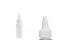 Пластмасова PET бутилка 30 мл с еднрога вътряща се бяла капачка за електронна цигара - 50 бр. 