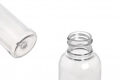 PET şişe elektronik sigara için beyaz  unicorn kapaklı 50 ml şeffaf - 50 adet