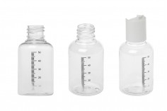 Beyaz flip top kapaklı plastik 50 ml şişe 