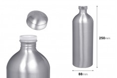 Aлуминиева бутилка 1000 ml с алуминиева капачка за съхраняване на есенции, парфюми и др.