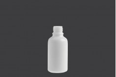 Стъклена бяла бутилка за етерични масла 30 мл с гърловина PP18