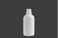 Стъклена бяла бутилка за етерични масла  50 мл с гърловина PP18