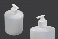 Пластмасова бутилка с помпа 28/410 за крем, сапун, шампоан или дезинфектант