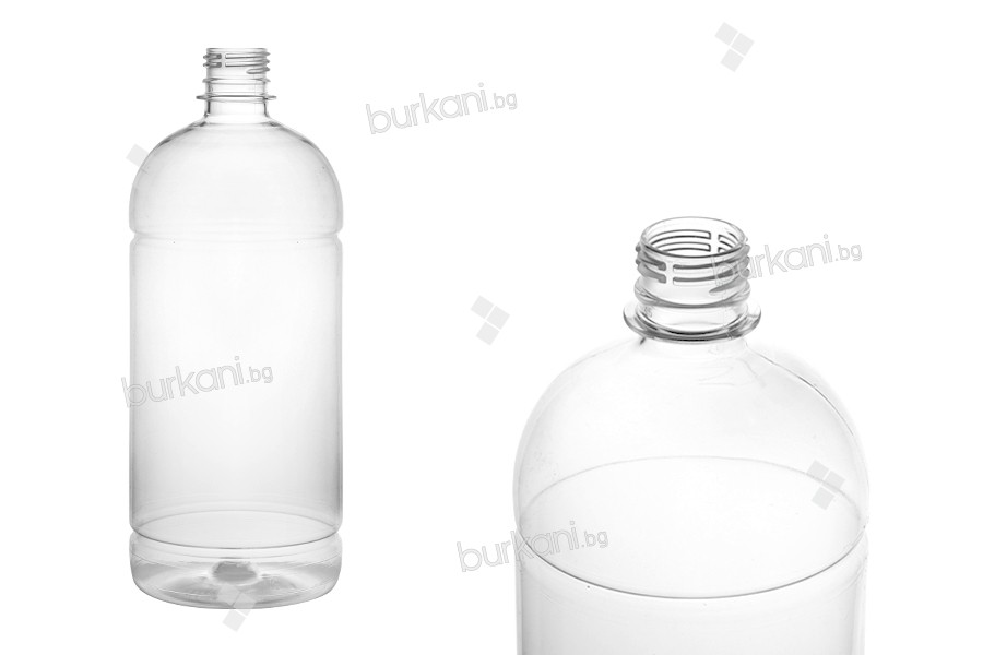 1000 ml şeffaf plastik şişe (28/410)