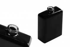 Стъклена черна бутилка за парфюм 50 мл  Кримп  15 mm