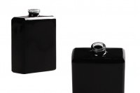 Стъклена черна бутилка за парфюм 50 мл  Кримп  15 mm