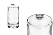 Стъклена кръгла бутилка за парфюм 100 мл "Кримп" 15 mm