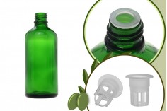 Стъклена зелена бутилка за зехтин 100 мл