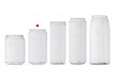 Пластмасова бутилка (PET) 330мл прозрачна с алуминиева кен  капачка (изисква използване на машина за затваряне) - 200 бр.