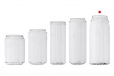 Пластмасова бутилка (PET) 650мл прозрачна с алуминиева кен капачка (изисква използване на машина за затваряне) - 100 бр.