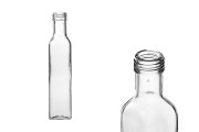 Стъклена прозрачна бутилка за зехтин 250 мл Мараска (PP 31.5)