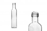Стъклена прозрачна бутилка за зехтин 250 мл Мараска (PP 31.5)