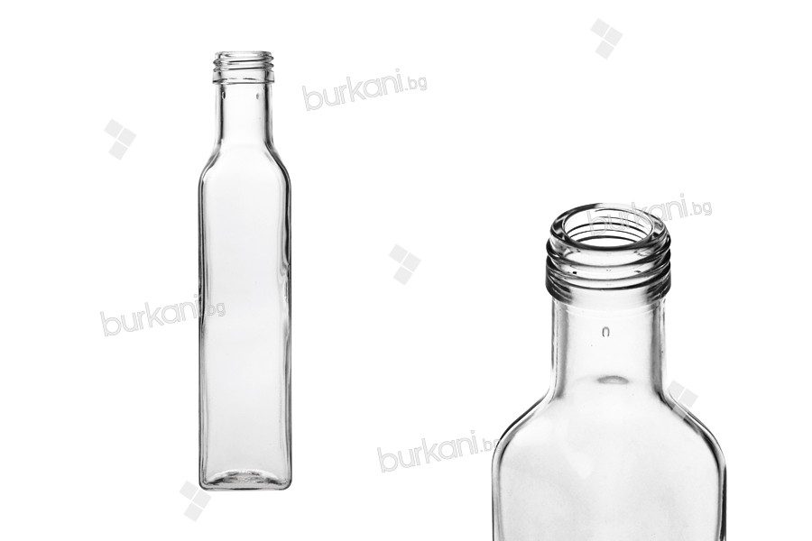 Şeffaf Zeytinyağ ve sirke şişesi 250 ml Marasca
