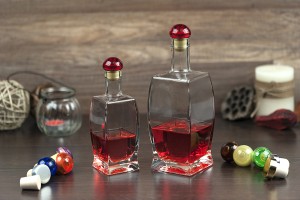 Стъклена елегантна бутилка Гарафа  500ml-изображение_група