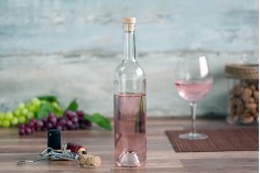 Стъклена прозрачна бутилка за вино  750 мл  Бордо Европа 18.3 mm 