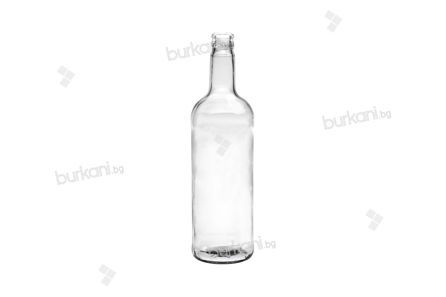 1000 ml стъклена прозрачна бутилка за вода  1031/47 (тип Guala)