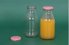 Meyve suyu şişesi  250 ml,  cam ve şeffaf şişe