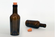 Стъклена кафява бутилка 250 мл за вино