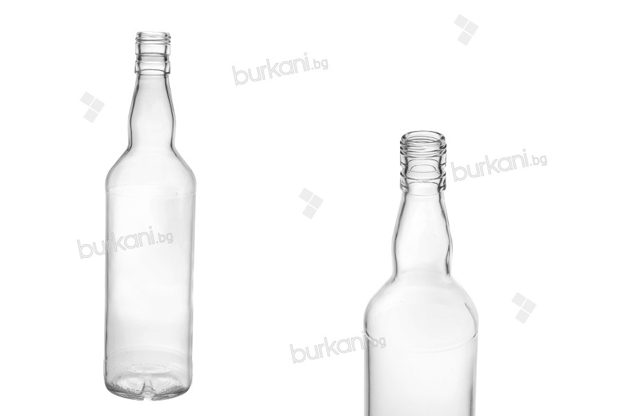 Стъклена бутилка 700 мл за ракия на винт