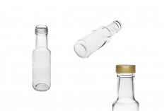 Стъклена прозрачна бутилка 100 мл 