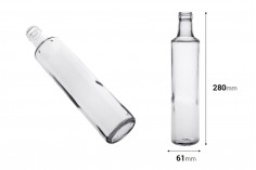 Стъклена прозрачна бутилка Дорика 500 мл - 30 бр.PP31,5 за оцет или зехтин