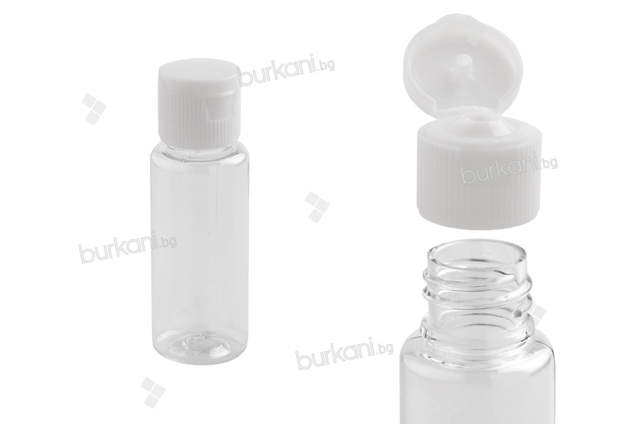 Kapaklı kapaklı 20 ml plastik şampuan şişesi - 50 paket