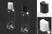Пластмасова прозрачна бутилка (PET) 100 мл с капачка disk top - 12 бр.