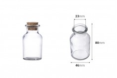 Mantar tıpalı cam şişe 60 ml 