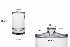 50ml yuvarlak cam parfüm şişesi Krimp 15 mm