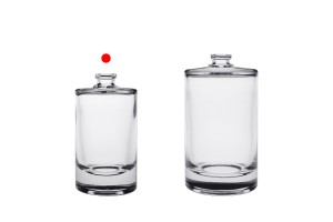 Стъклена кръгла бутилка за парфюм 50 мл с Крим 15мм гърло-изображение_група