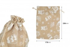 Коледна торбичка от плат с размери 170х230 мм -50 бр. 