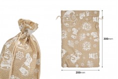 Коледна торбичка от плат с размери 200х300 мм - 25 бр. 