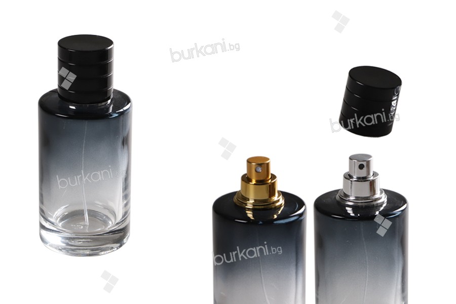 Стъклена бутилка за парфюм със спрей и капачка (PP 15) - 30 ml