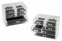 Кутия 240x135x200mm с 6 чекмеджета за козметика, за бижута и др. 