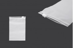Пластмасови опаковъчни торбички 100х150 мм, полупрозрачни матови,  с цип затваряне - 100 бр.