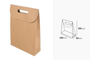 Подаръчна хартиена торбичка с размери   240x80x330 mm-изображение_размери