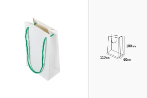 Бяла хартиена подаръчна торбичка с размери 110x60x180 mm - 20 бр.-изображение_размери