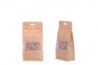 Крафт DOY PACK Опаковка с размери 100x60x200 mm с възможност за термо запечатване