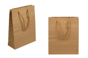 Хартиена кафява подаръчна чанта с размери  160x60x210 с дръжки-изображение_продукт