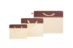 Хартиени подаръчни торбички със сатенени дръжки 320x110x260 mm в различни цветове
