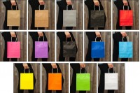 Хартиена торбичка с дръжки в различни цветове с размери  220x110x280 mm 