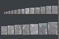Пластмасови прозрачни пликове с цип с размери  40x60 mm  - 500 бр. 