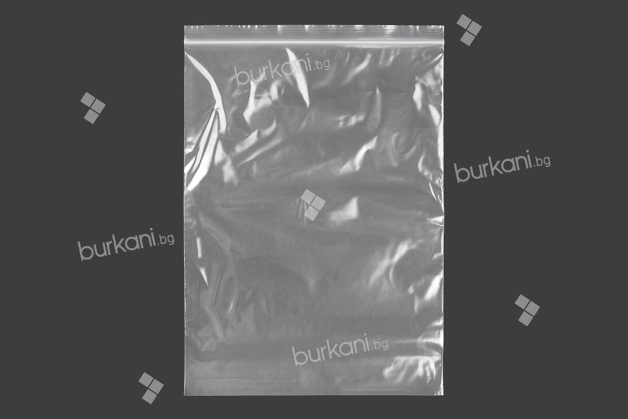  Пластмасови прозрачни  пликове с цип с размери 250x355 mm  - 100 бр.