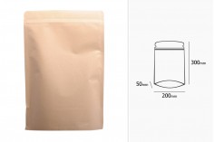 Торбичка  тип Doy Pack със затваряне с цип, алуминиева вътрешна облицовка и възможност за термозапечатване 200x50x300 mm - 50 бр.