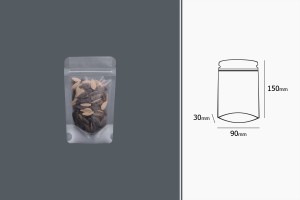 Прозрачна опаковка  Doy Pack с "цип"  затваряне и възможност за термопечатане  90x30x150 mm - 50 бр-изображение_група