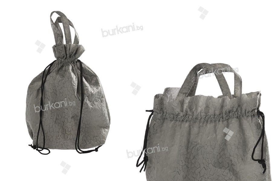 Siyah kordonlu dokumasız  omuz çantası 43x43 cm