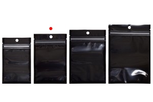 Алуминиева опаковка тип ДОЙ-ПАК 90x30x140 mm , черна отзад,  прозрачна предна част с "цип" затваряне 100 бр./пакет-изображение_група