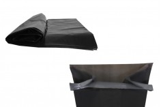 Siyah renkli 40x84 cm yüksek mukavemetli plastik çöp torbaları - 10 adet
